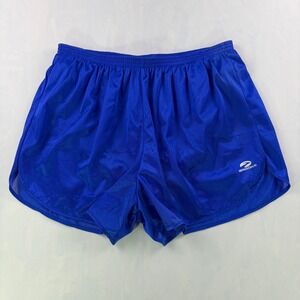 Brooks Running Shorts Men XL Royal Blue Split Hem Elastic Waist Athletic Gym